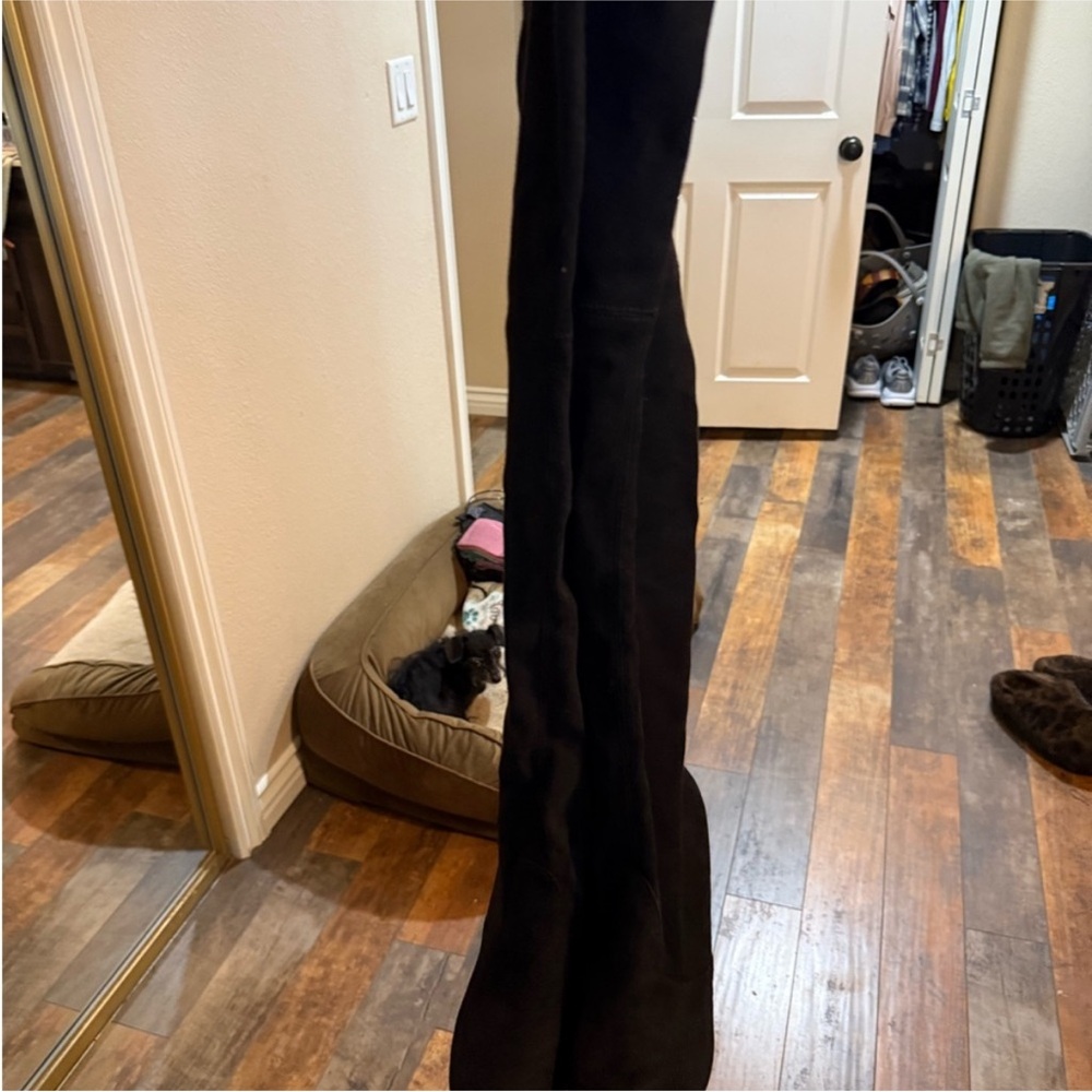Steve Madden Black Over-the-Knee Boots - Picture 2 of 5